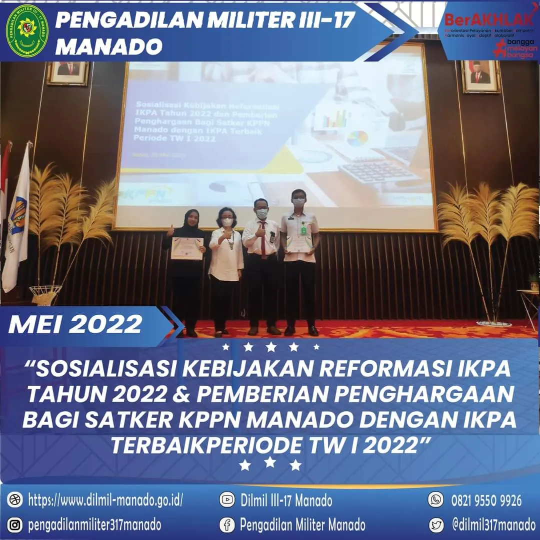 PENGADILAN MILITER III-17 MERAIH PENGHARGAAN IKPA  DENGAN KATEGORI NILAI 